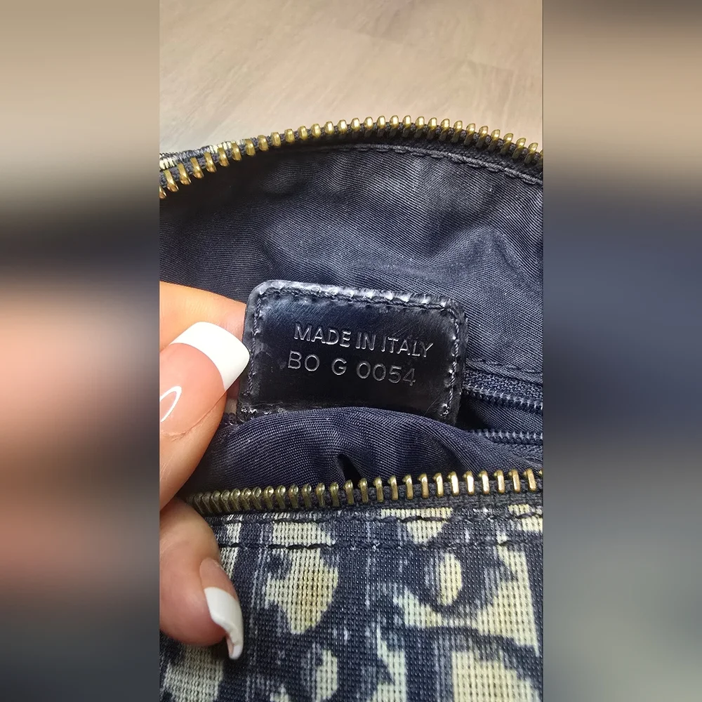 Dior Blue and White Satchel with Monogram Print - Picture 12 of 16